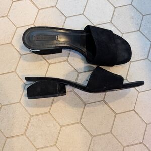 Alexander Wang Black Suede Women's Slide Sandals